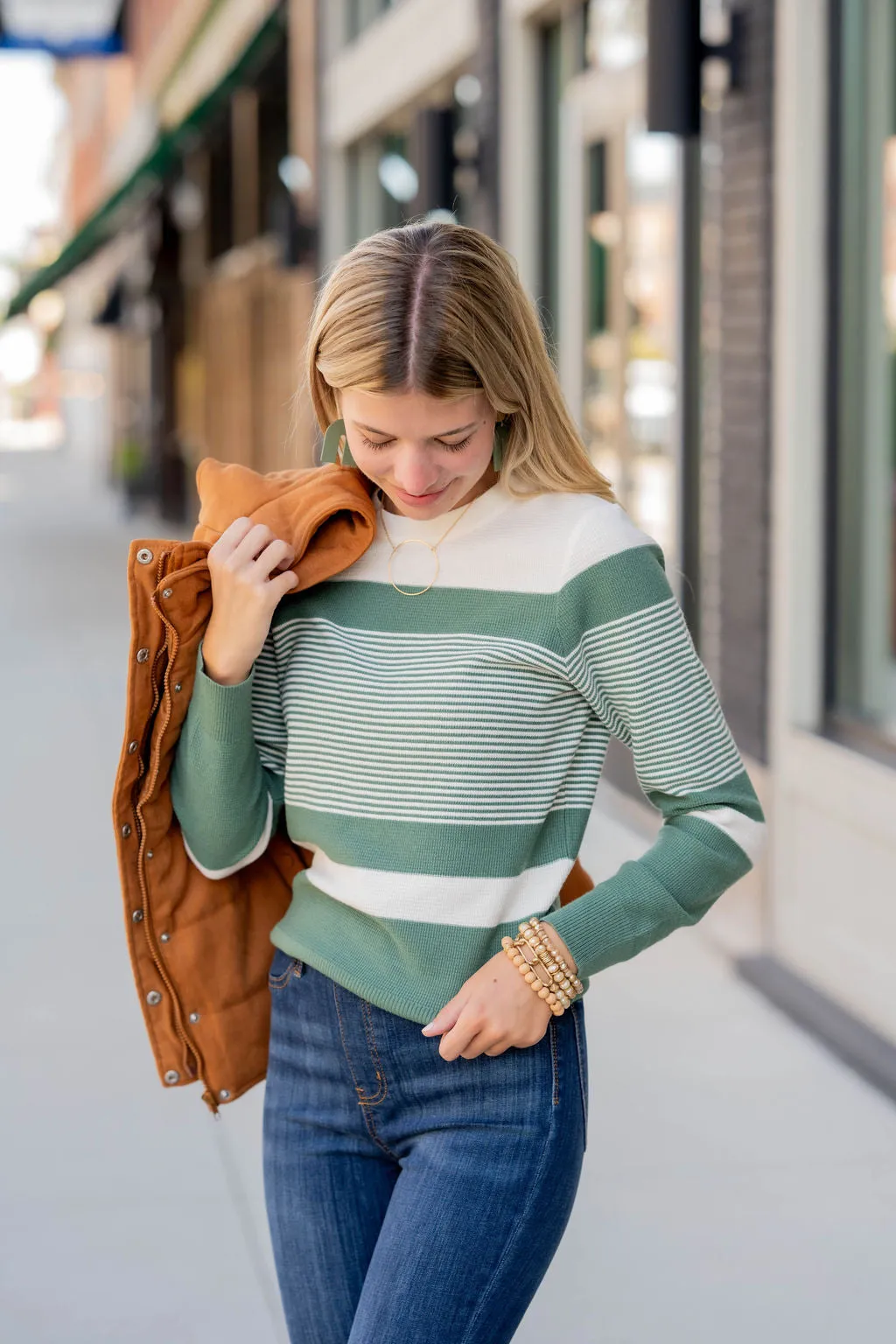 Mixed Stripes Thermal Sweater