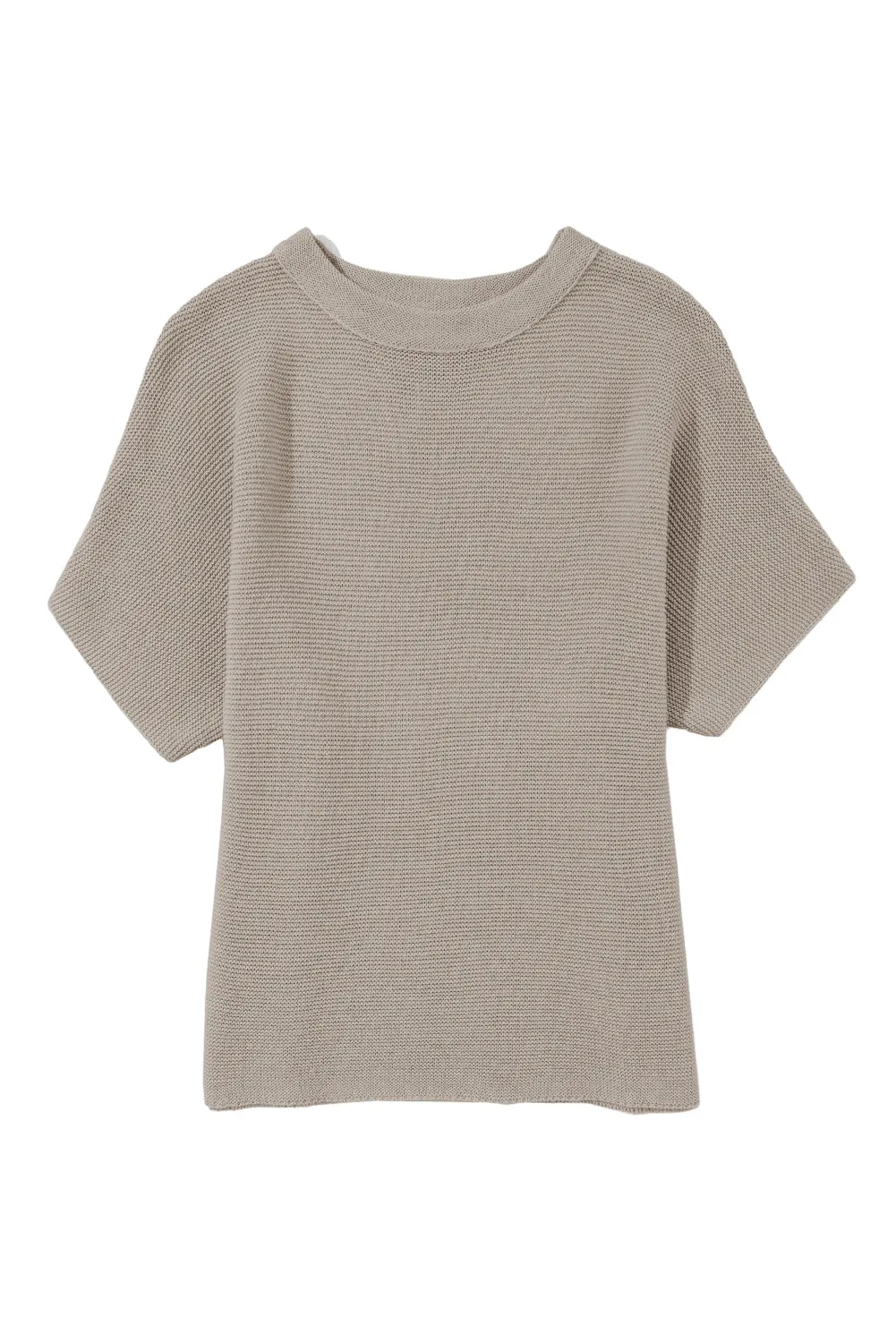 Mock Neck Short Batwing Sleeve Sweater