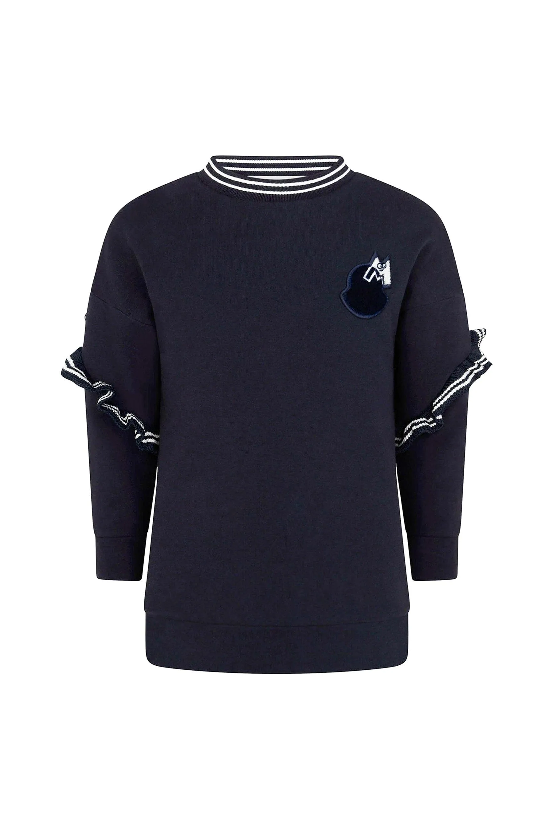 Moncler Girls Navy Cotton Sweater