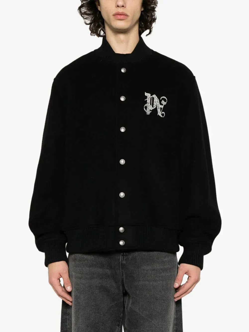 Monogram-Embroidered Bomber Jacket