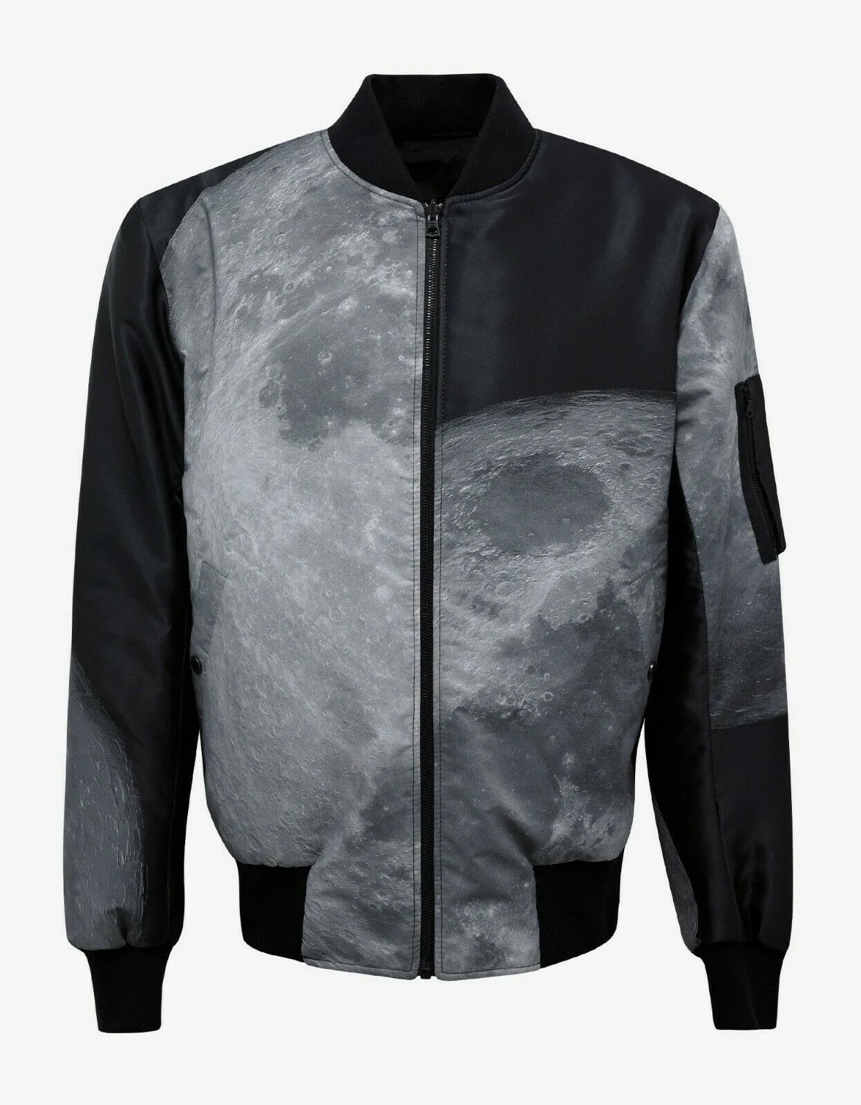 Moon Print Reversible Bomber Jacket