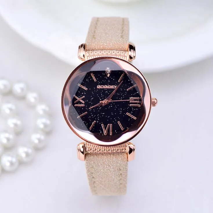 New Fashion Gogoey Brand Rose Gold Leather Watches Women ladies casual dress quartz wristwatch reloj mujer go4417