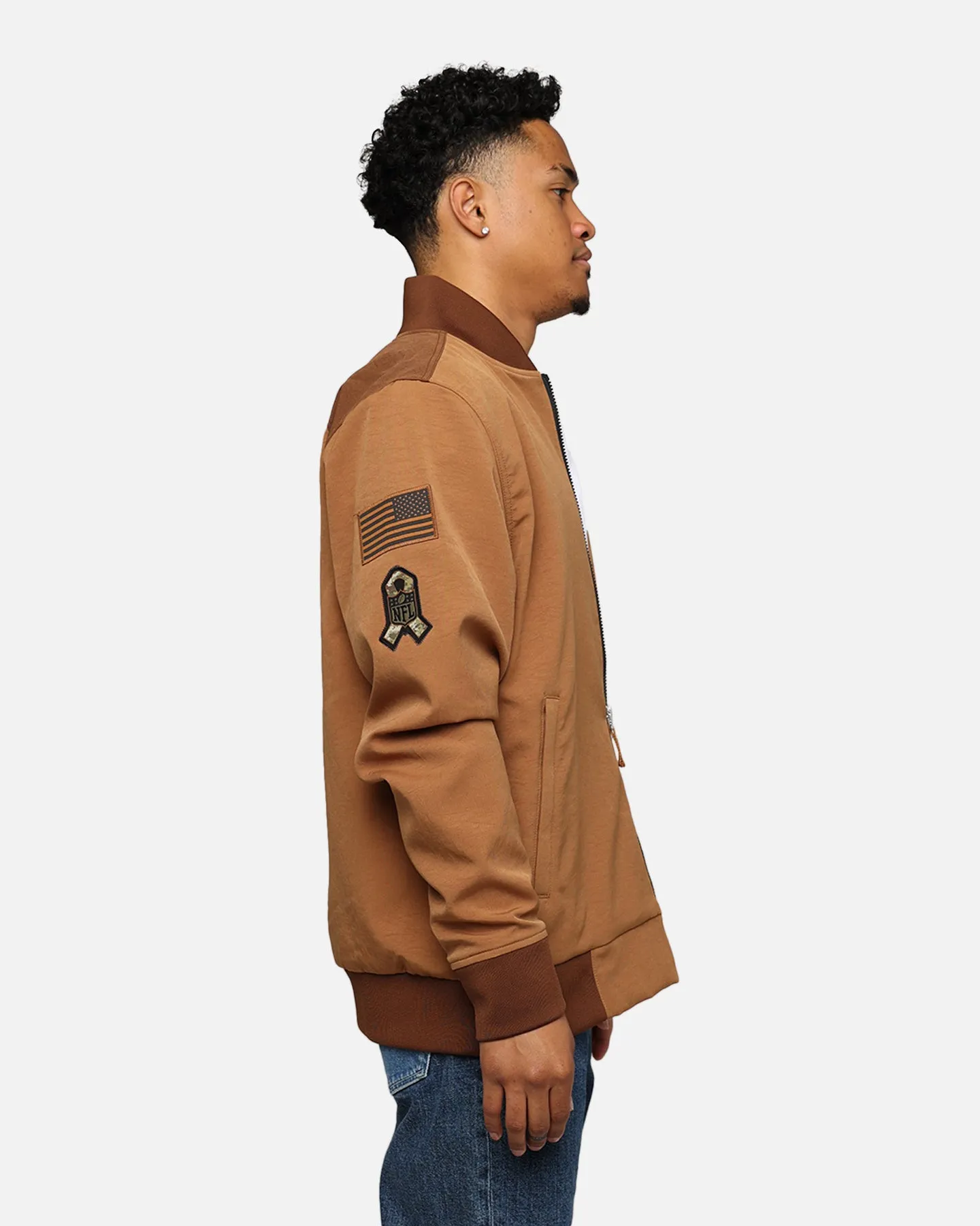 Nike Philadelphia Eagles 'Salute To Service' Bomber Jacket Ale Brown/Caca