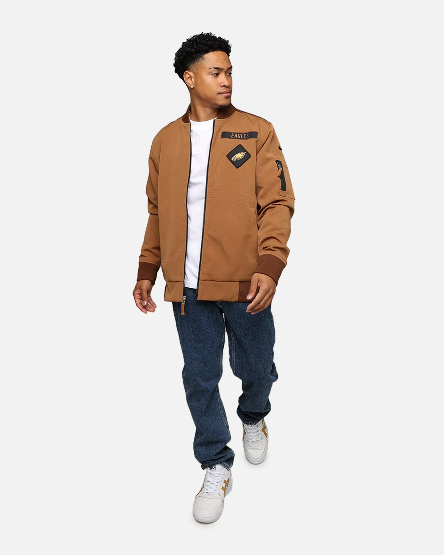 Nike Philadelphia Eagles 'Salute To Service' Bomber Jacket Ale Brown/Caca