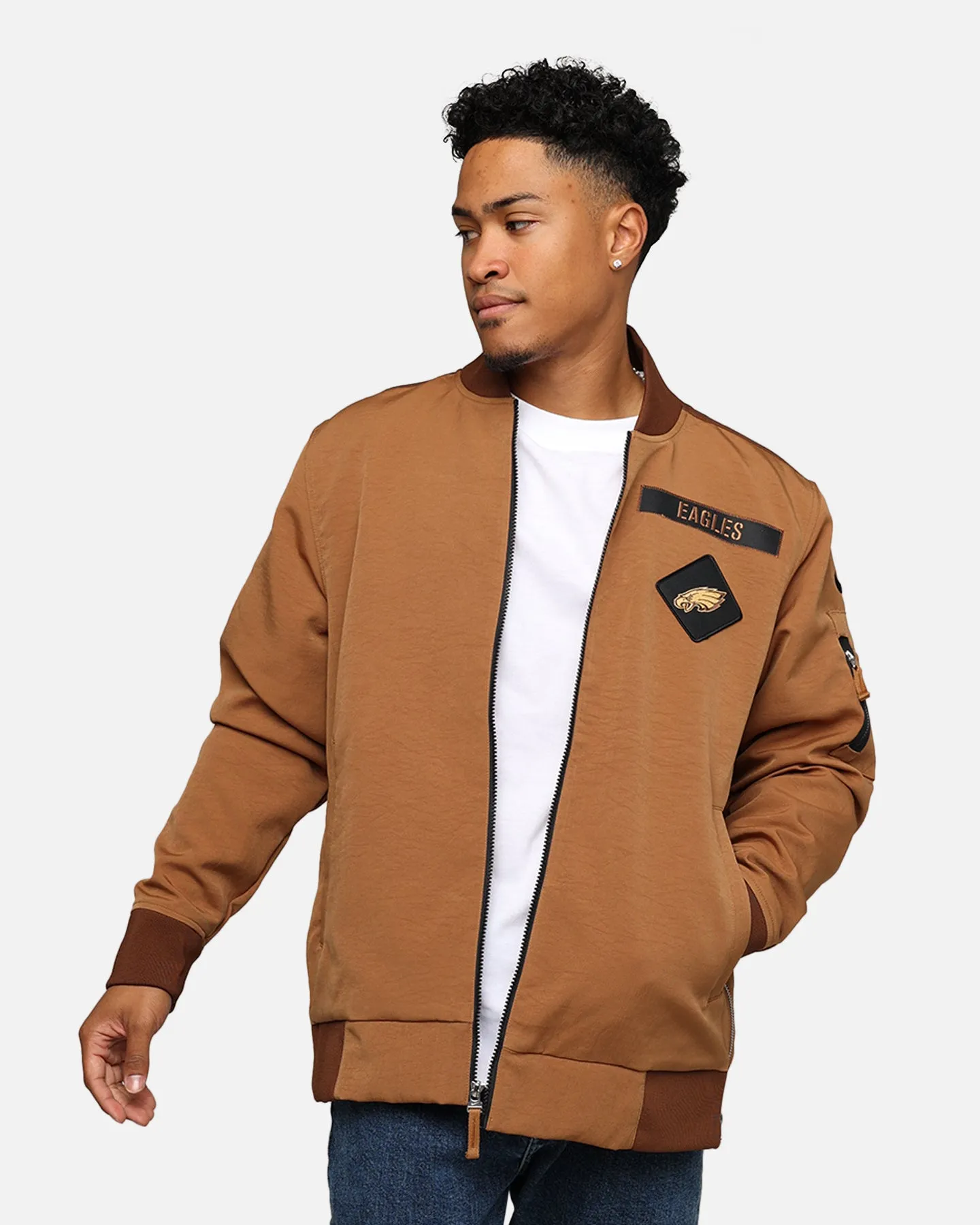 Nike Philadelphia Eagles 'Salute To Service' Bomber Jacket Ale Brown/Caca