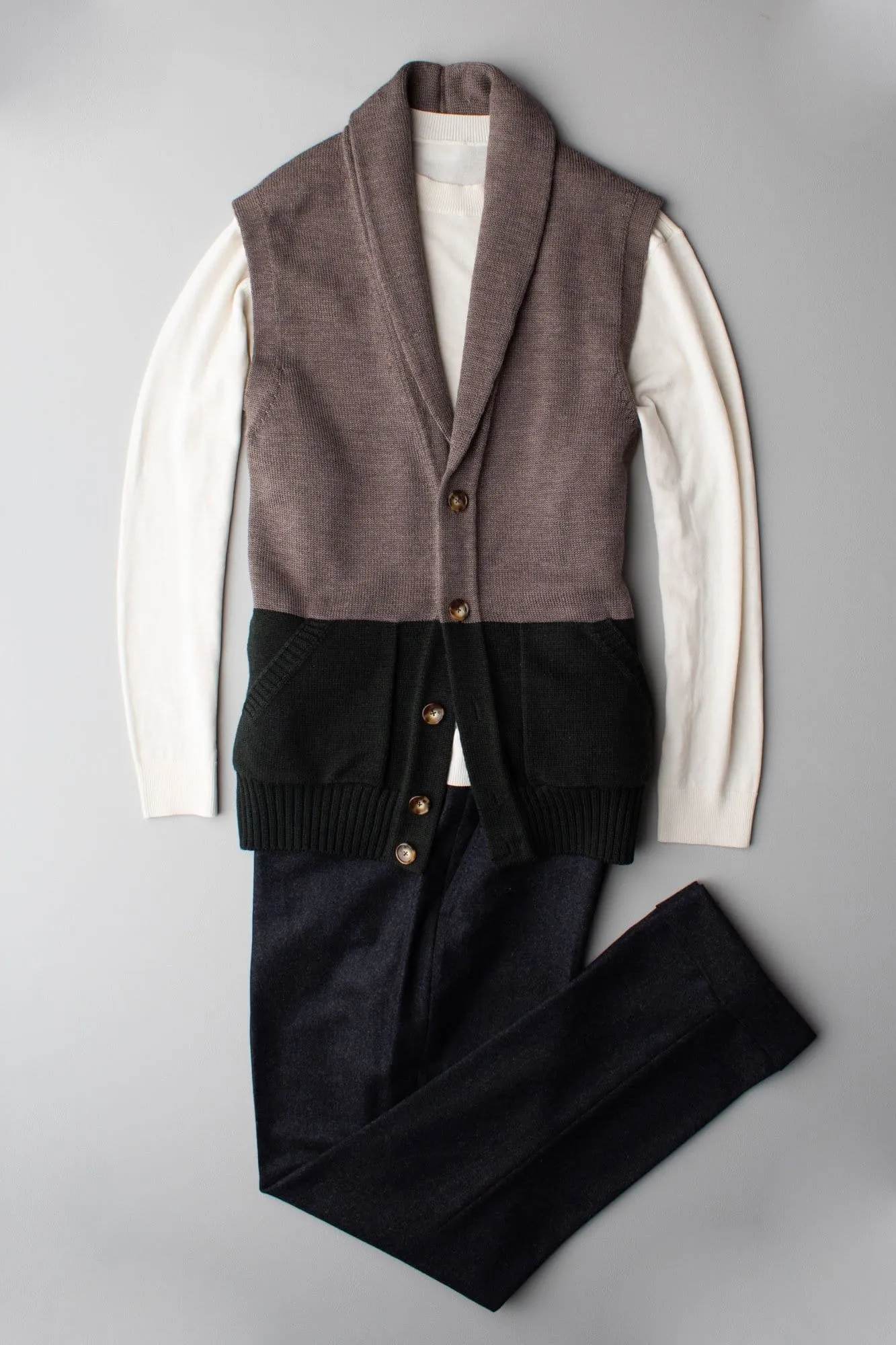 Nikki Shawl Collar Merino Sweater Vest