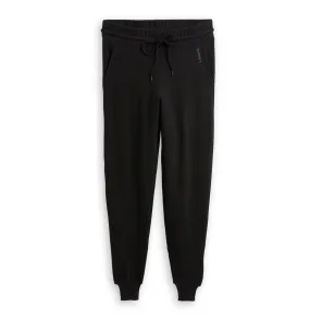 Organic Cotton Waffle Jogger - Black