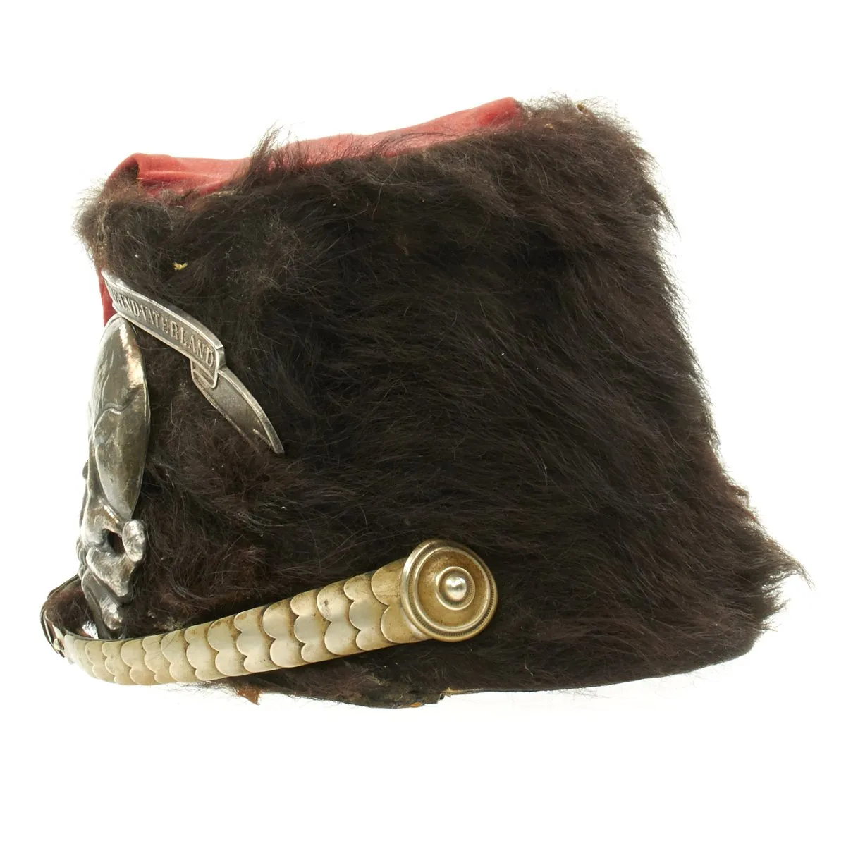 Original Imperial German WWI Prussian Death's Head Hussars Light Cavalry Bearskin Busby c.1900-1918