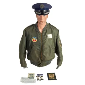 Original U.S. Vietnam War Era USAF L2-B Flight Jacket Grouping Belonging to Colonel Roy E. Braly - WWII B-24 Pilot Shot Down Over Holland and Became POW