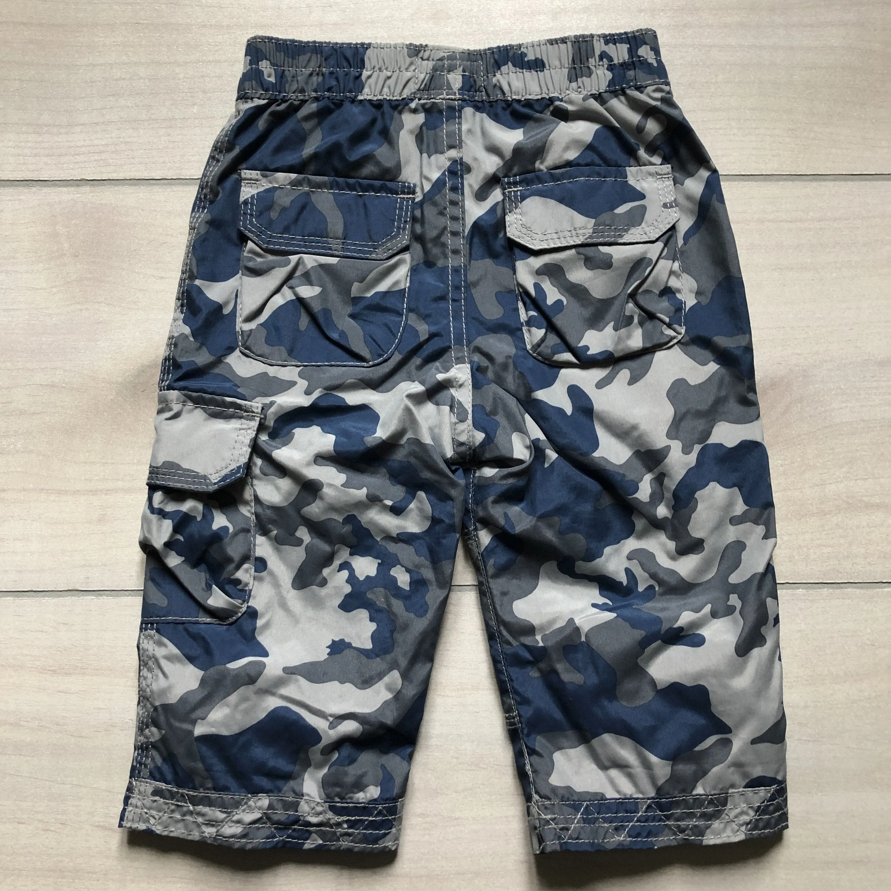 Osh Kosh Blue & Gray Camoflauge Elastic Waist Cargo Pants