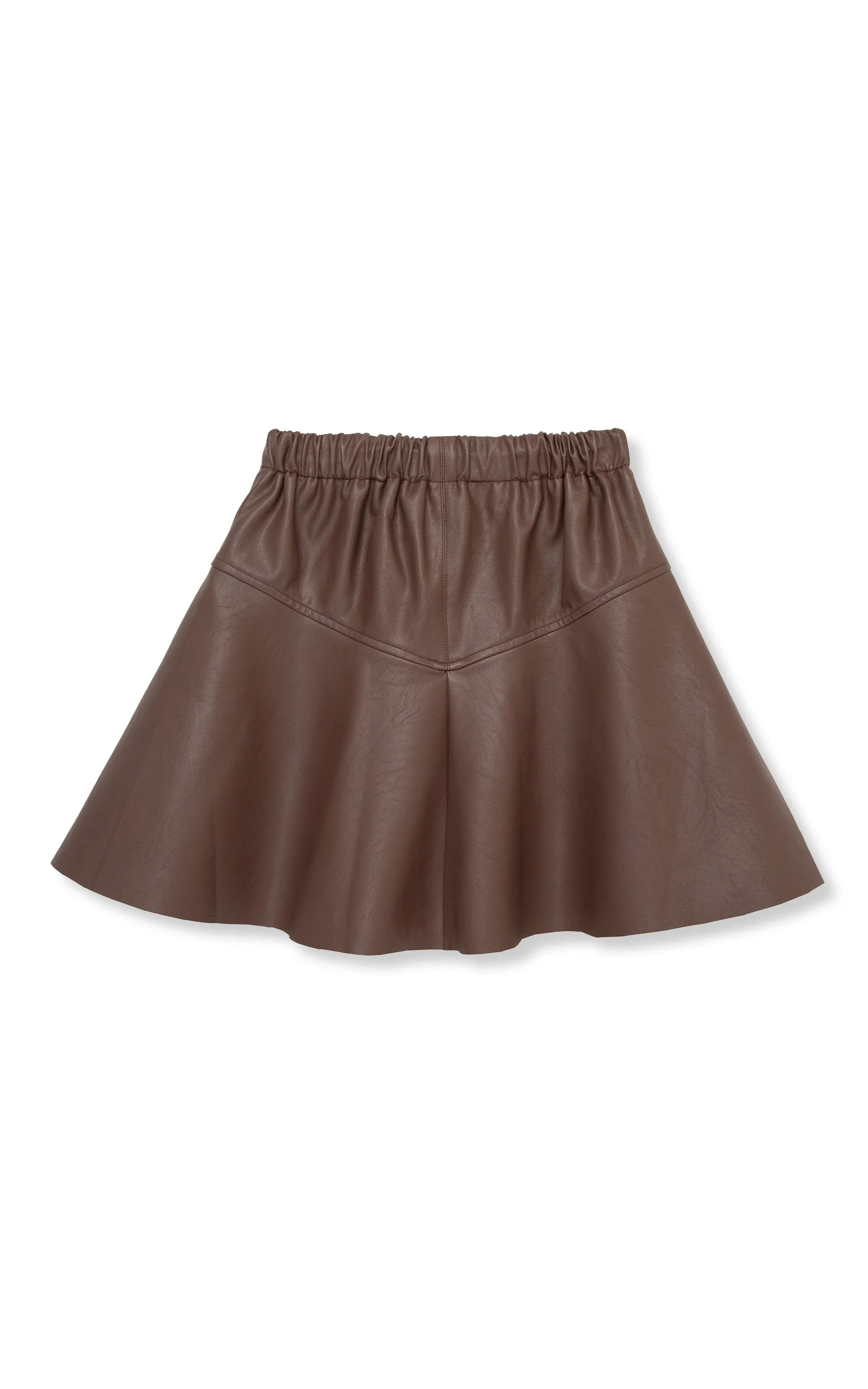 Pieced Pleather Skirt | 7-16