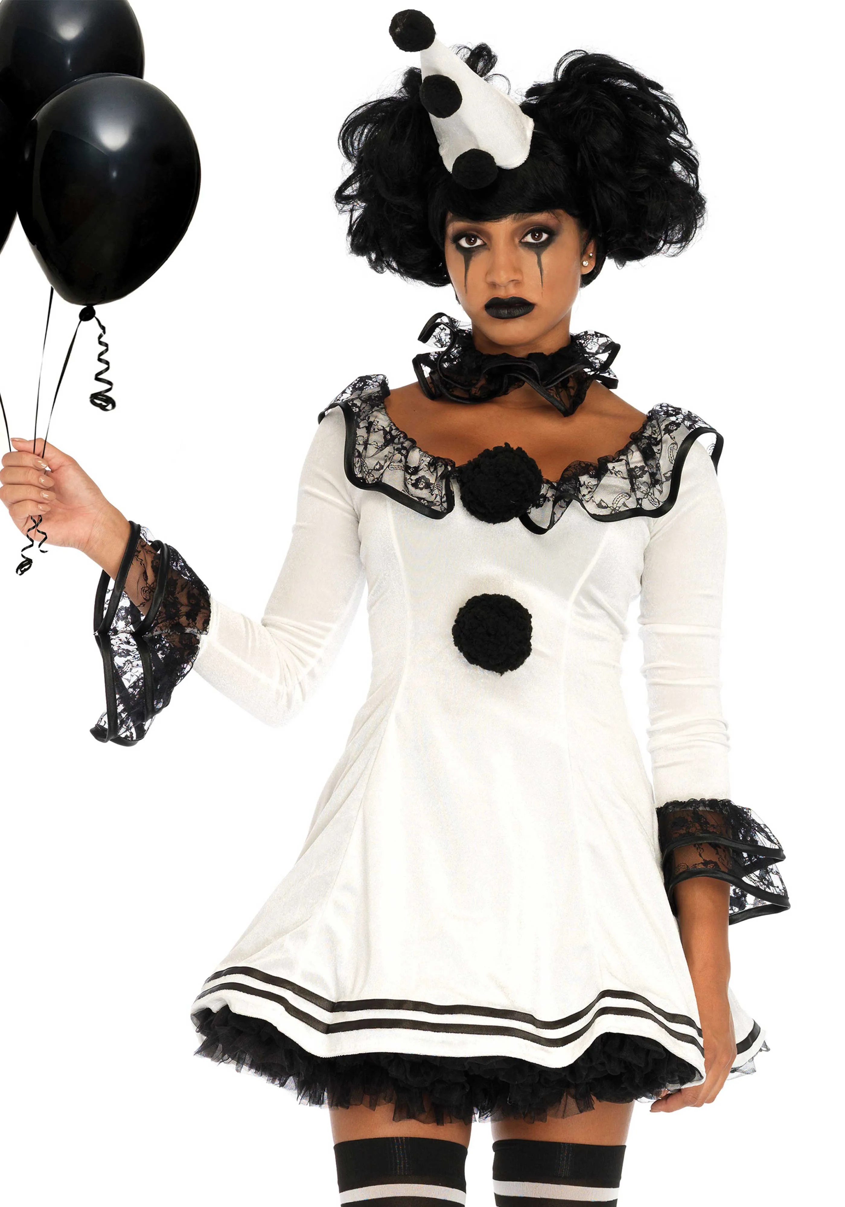 Pierrot Clown - White & Black