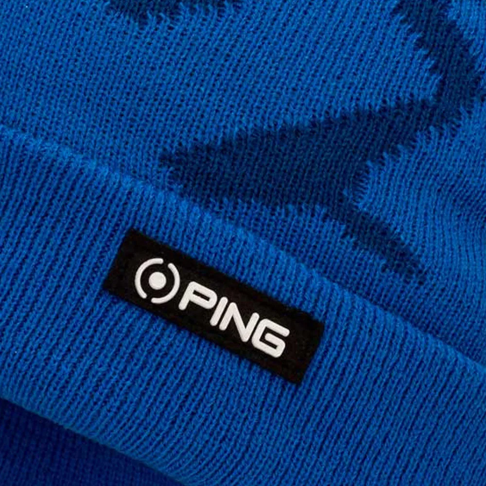 Ping Camo Knit Beanie - Delph Blue Multi