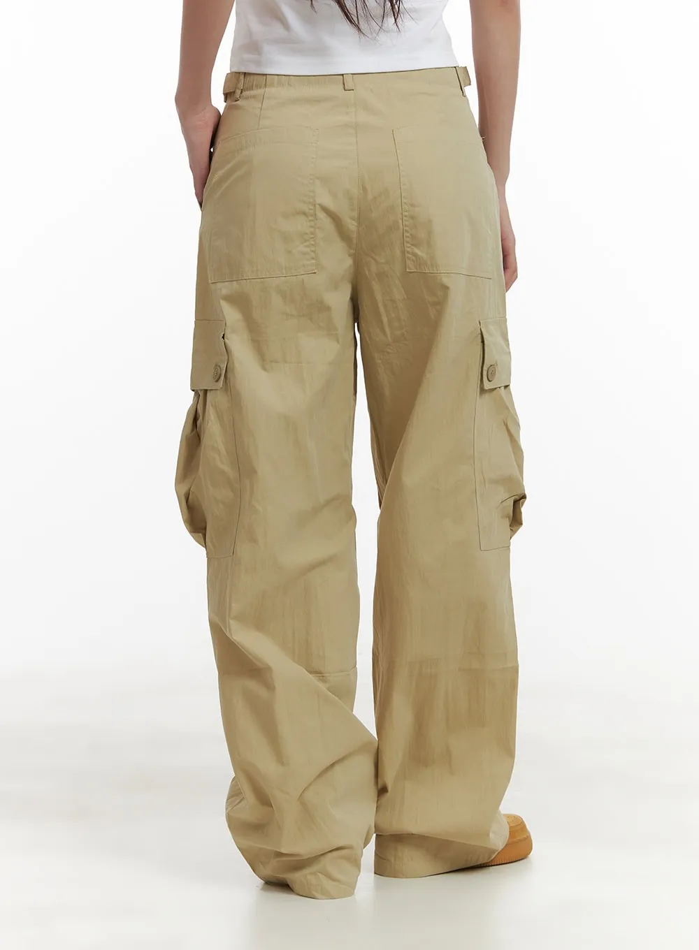 Pintuck Buttoned Cargo Pants CY403