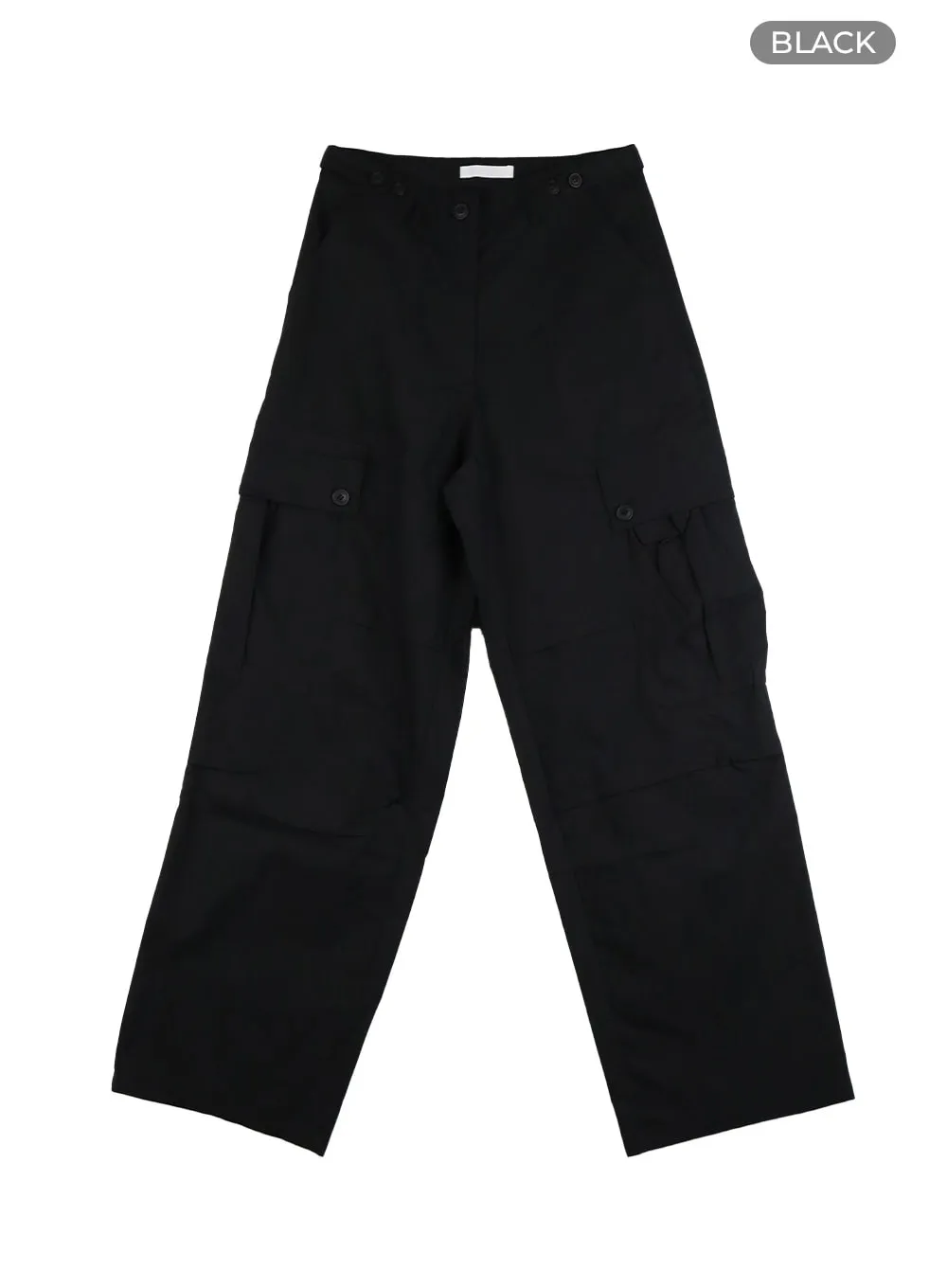 Pintuck Buttoned Cargo Pants CY403