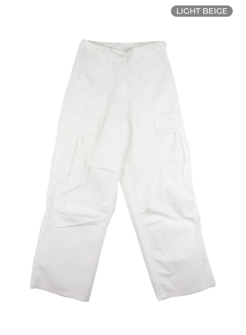 Pintuck Buttoned Cargo Pants CY403