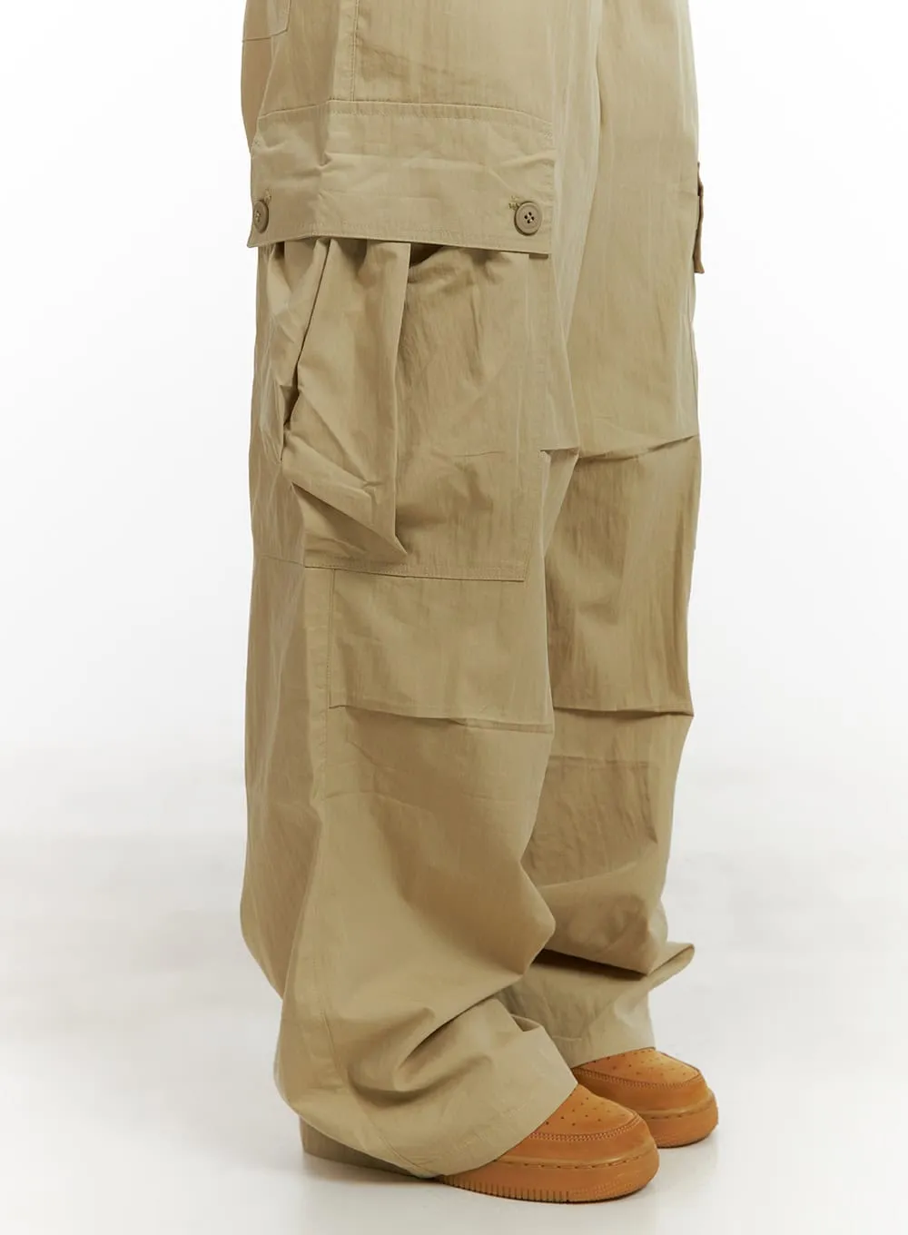 Pintuck Buttoned Cargo Pants CY403