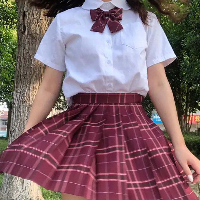 Plaid Women Pleated Skirt Bow Knot Summer High Waist Preppy Girls Dance Mini Skirt Cute A Line Harajuku Sexy Japan Faldas