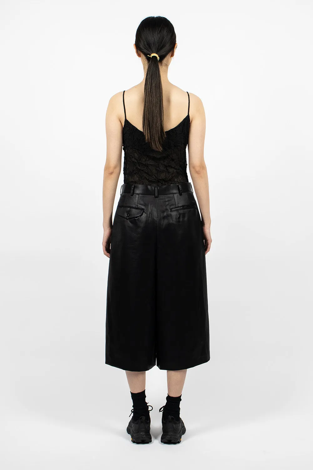 Pleat Culottes Black