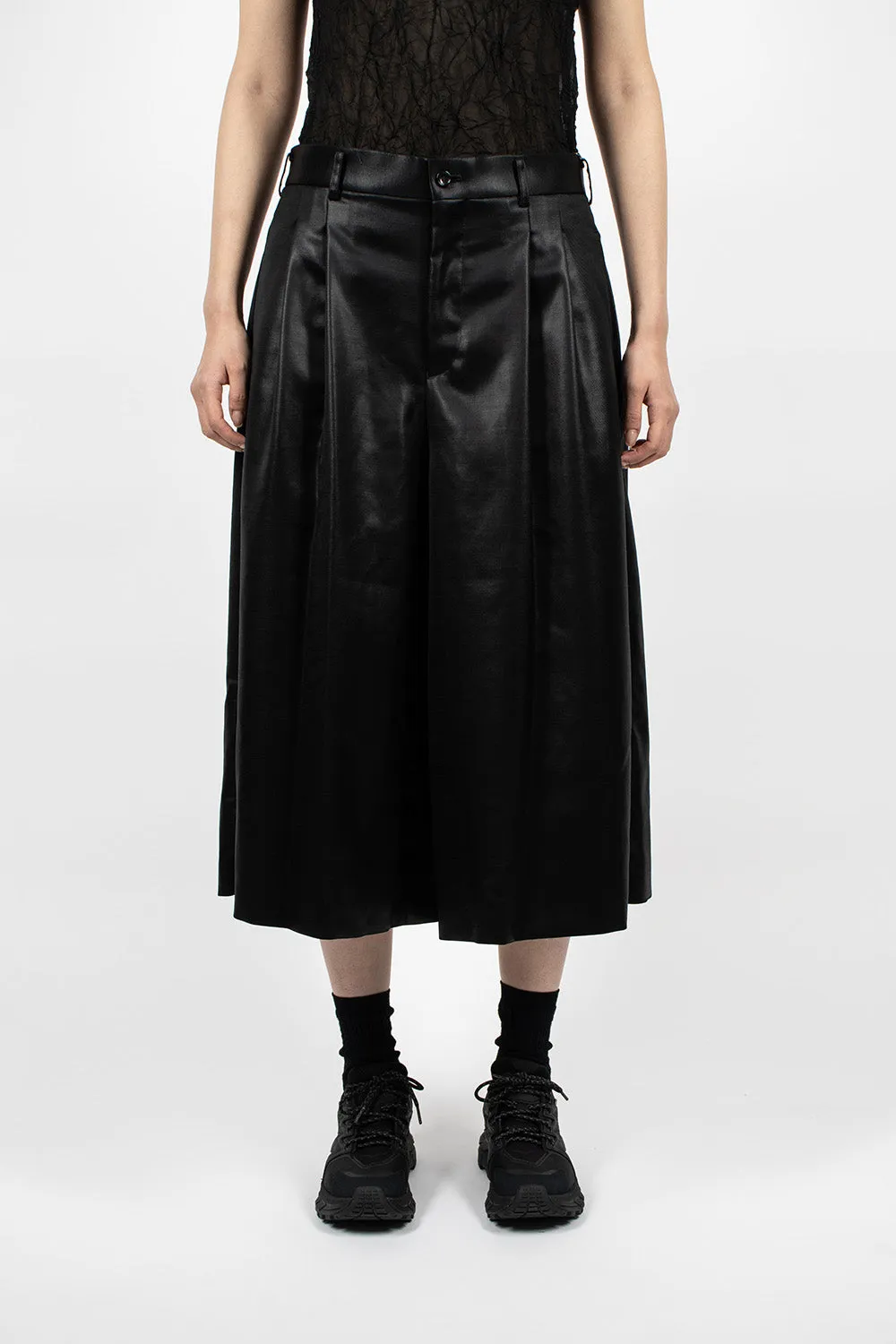 Pleat Culottes Black