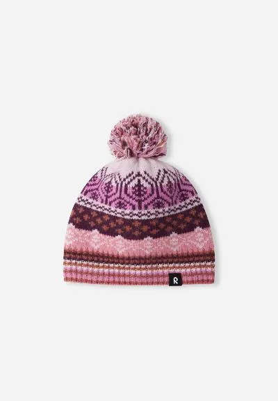 Pohjoinen Fleece Lined Wool Winter Beanie in Cold Pink