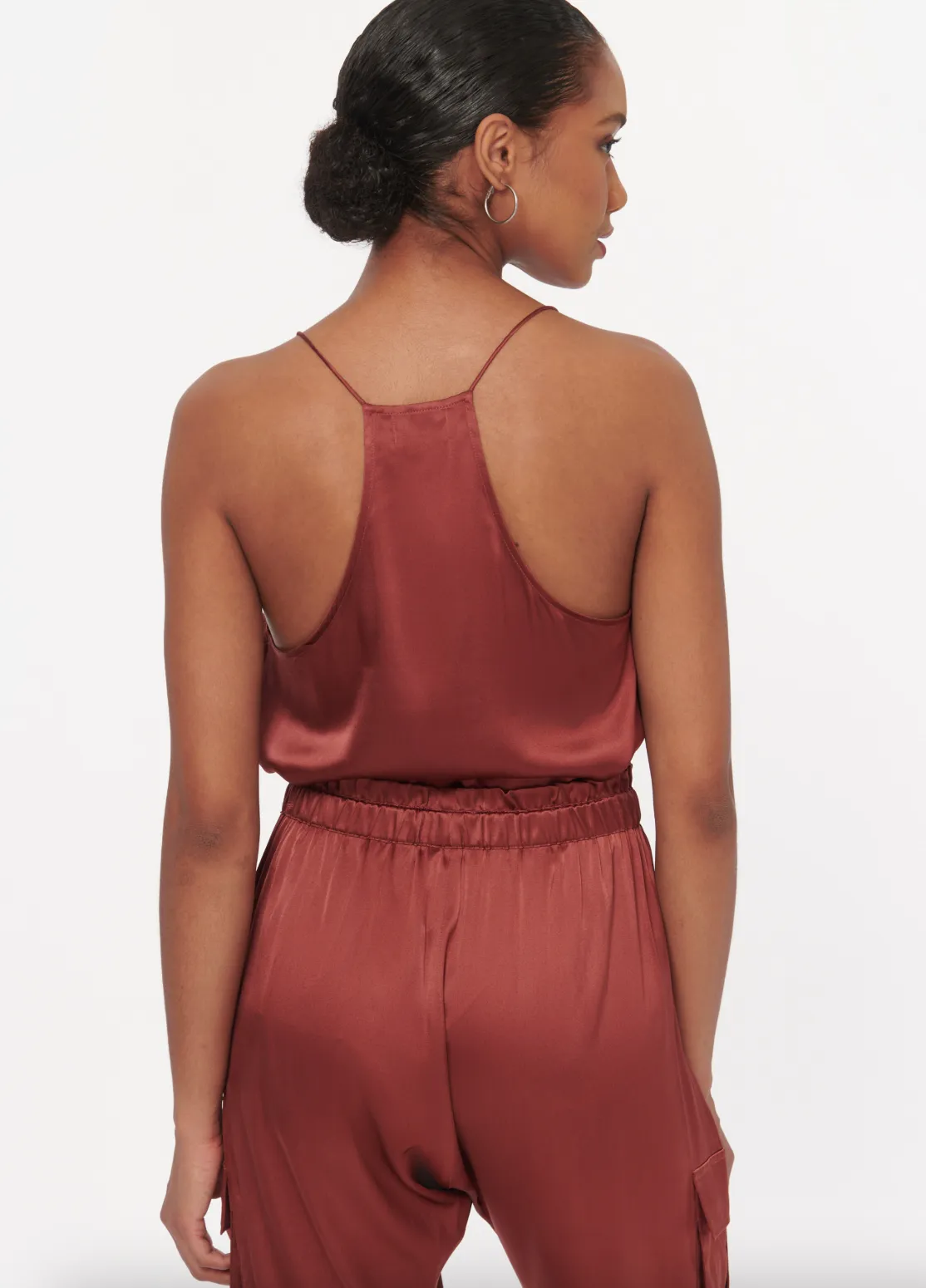 Racer Charmeuse Cami - Spice