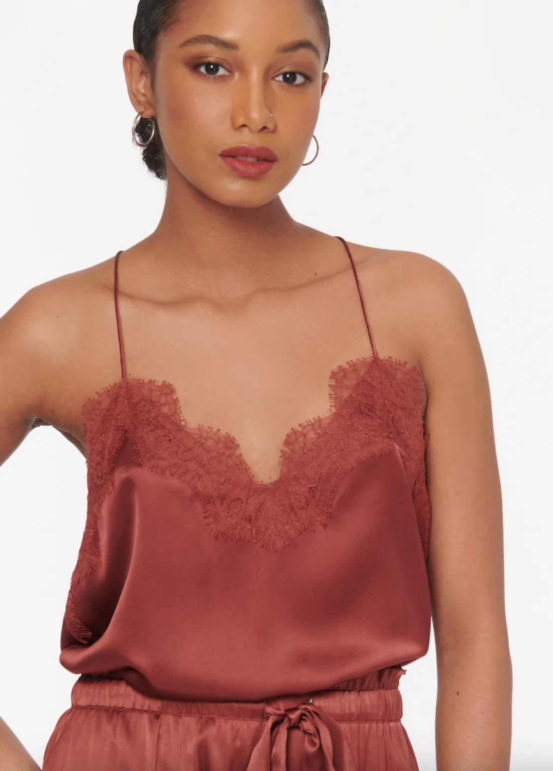 Racer Charmeuse Cami - Spice