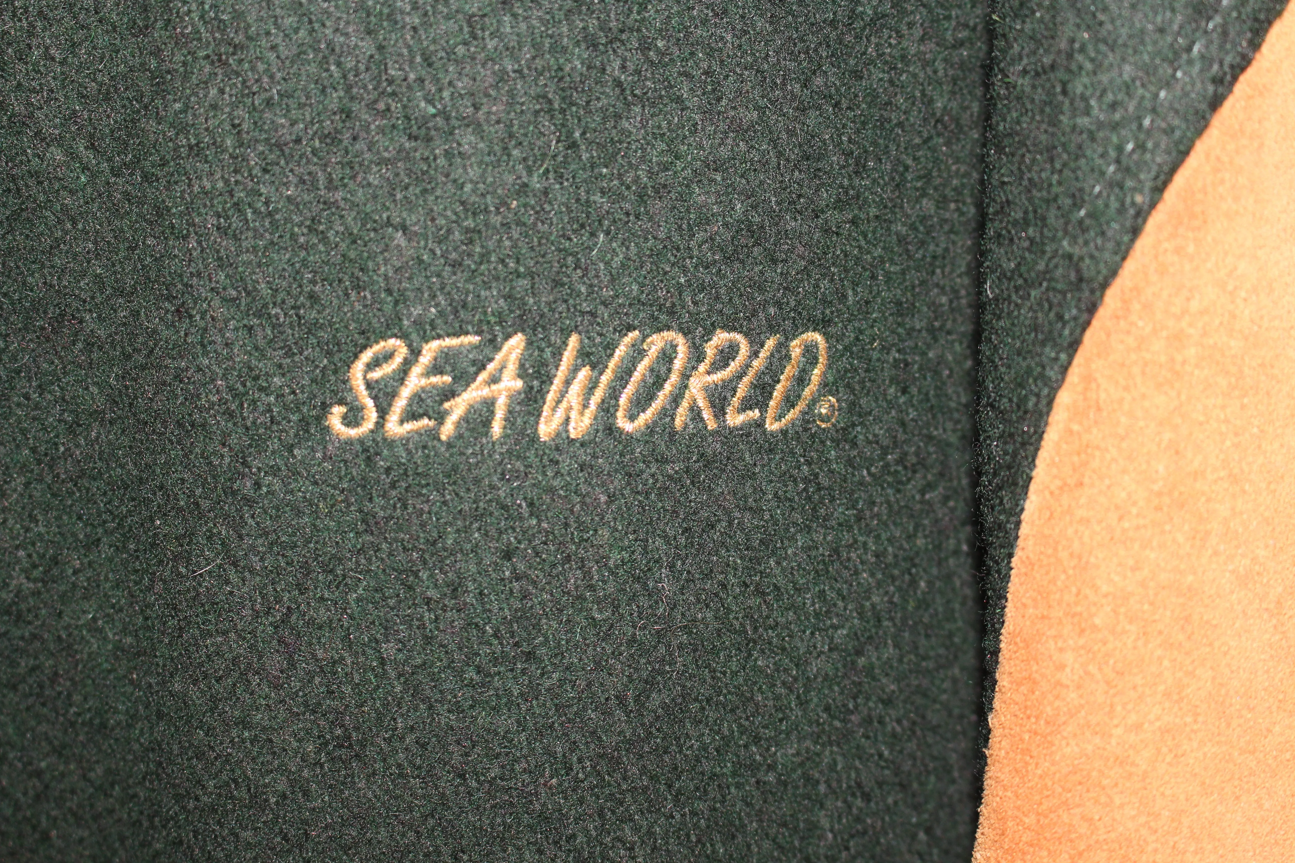 Rare SeaWorld Mac Murray Suede & Wool Bomber Jacket (XL)