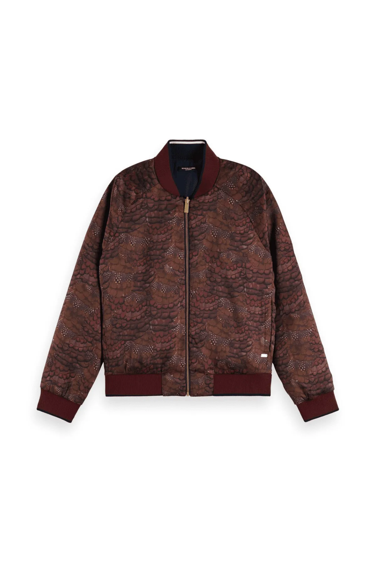 REVERSIBLE BOMBER JACKET FEATHER BORDEAUX