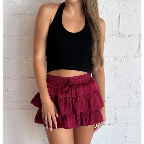 Ruffled Tiered Skort