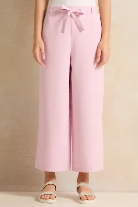 Senior Girls Pink Sateen Culottes