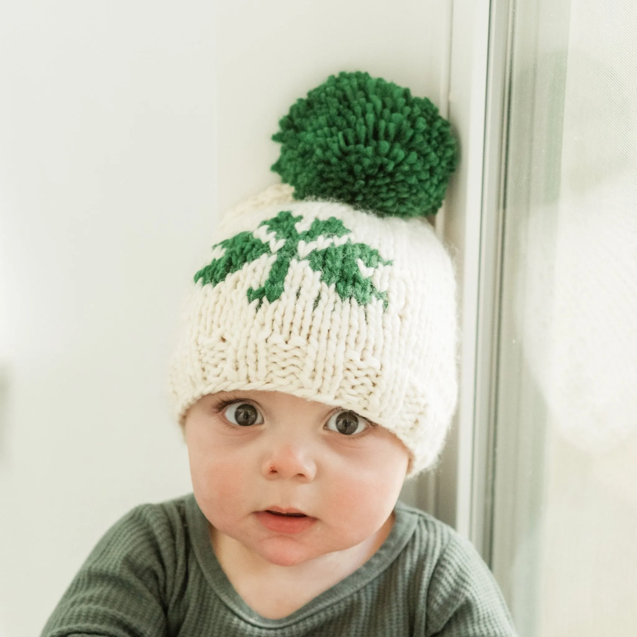 Shamrock St. Patrick's Day Hand Knit Beanie Hat