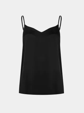 Silk Dreamscape Black Camisole