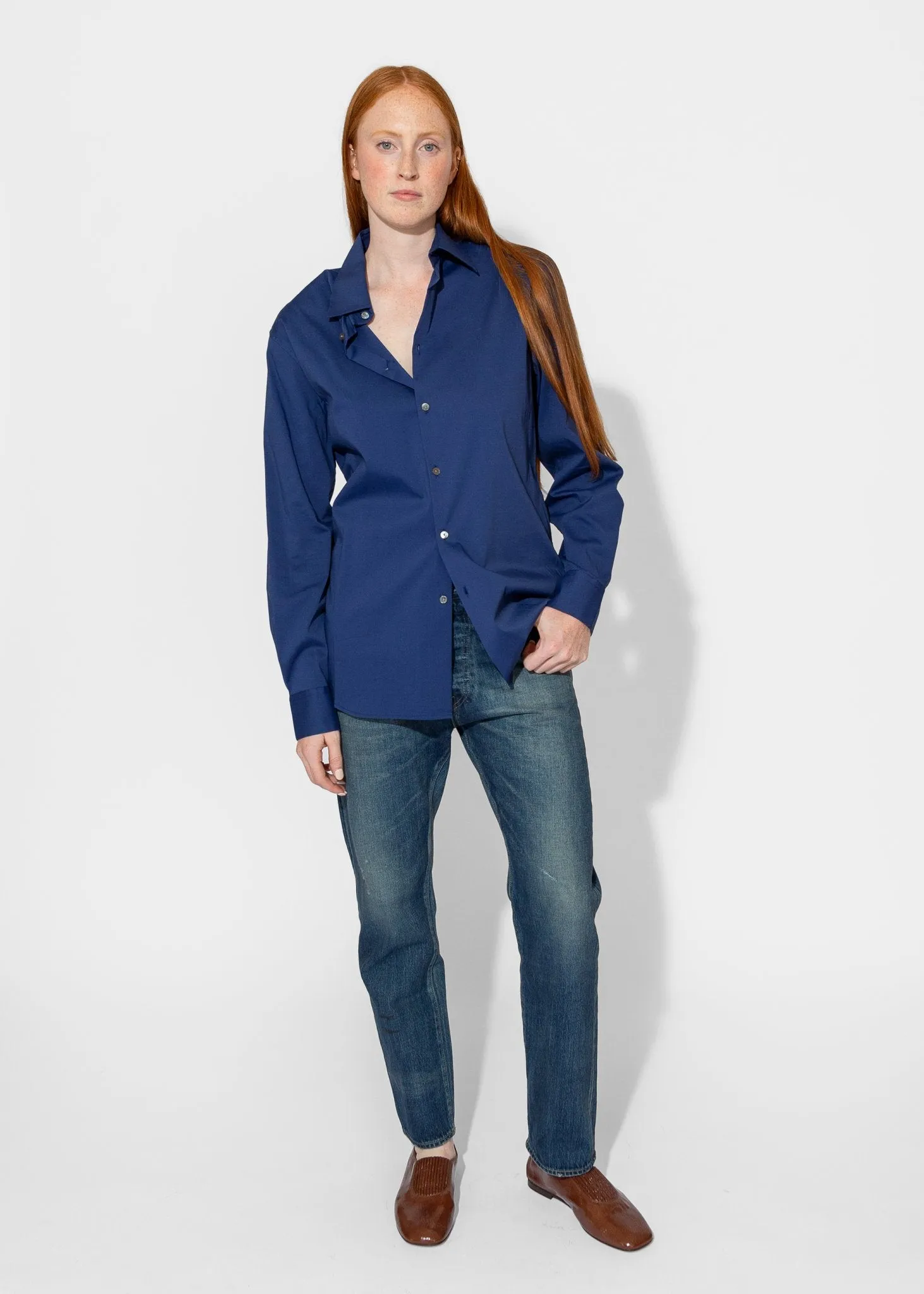 Slim Long Shirt in Ultramarine