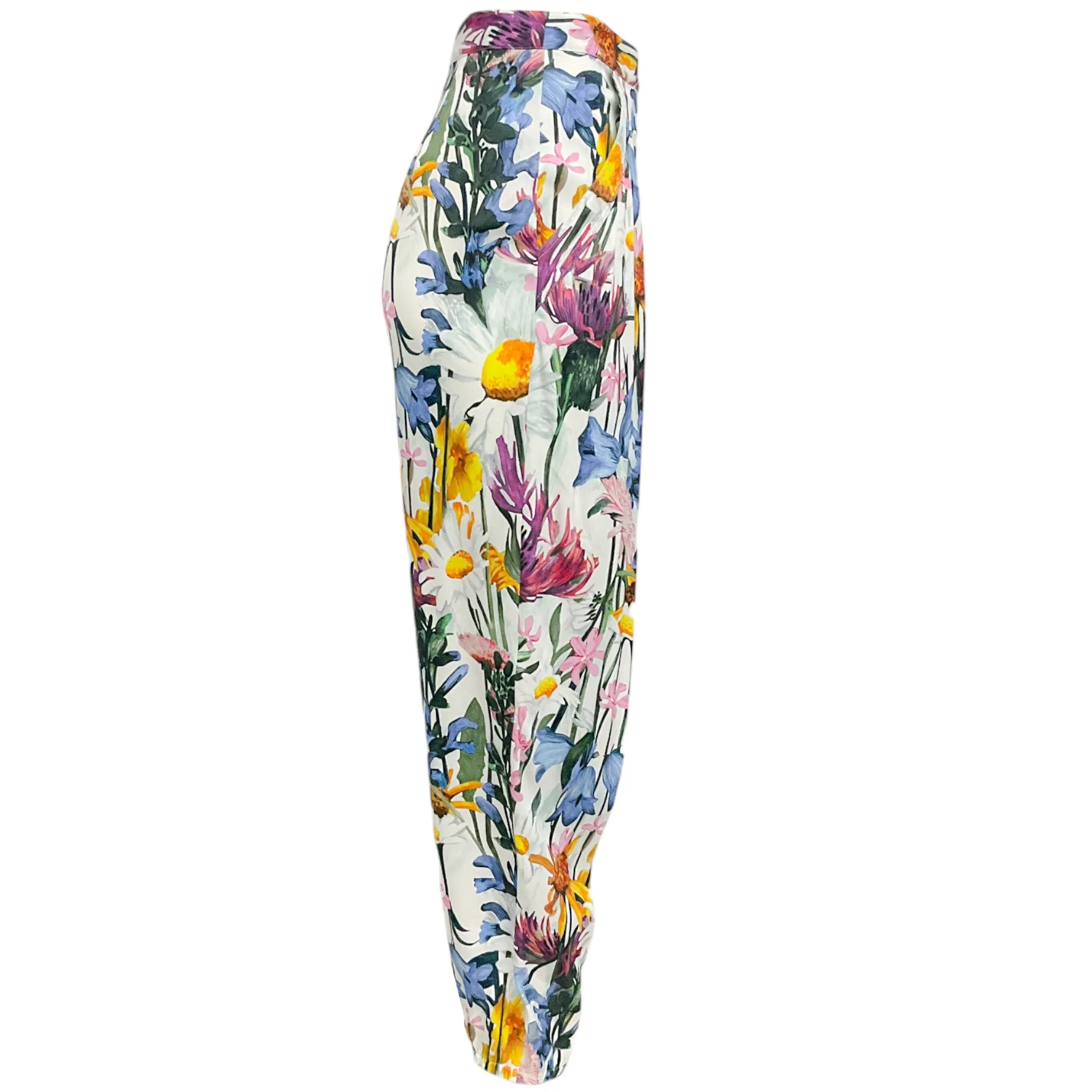 Stella McCartney White Multi Floral Print Joggers