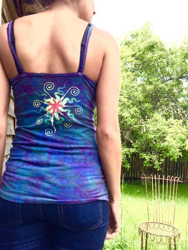 Sunrise Moon Star Stretchy Batik Camisole