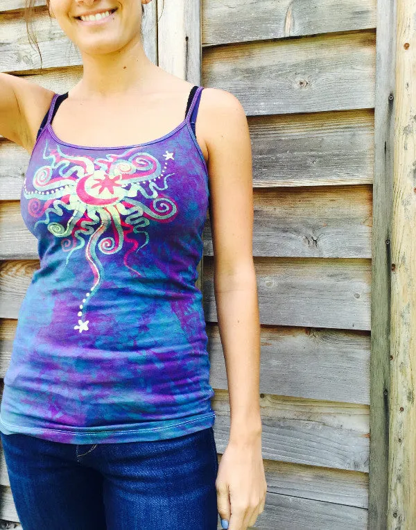 Sunrise Moon Star Stretchy Batik Camisole