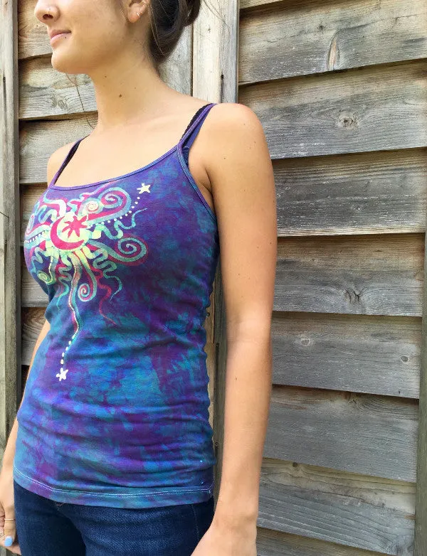 Sunrise Moon Star Stretchy Batik Camisole