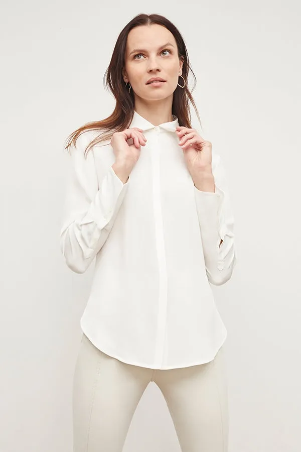 Tatum Top - Washable Silk :: Ivory