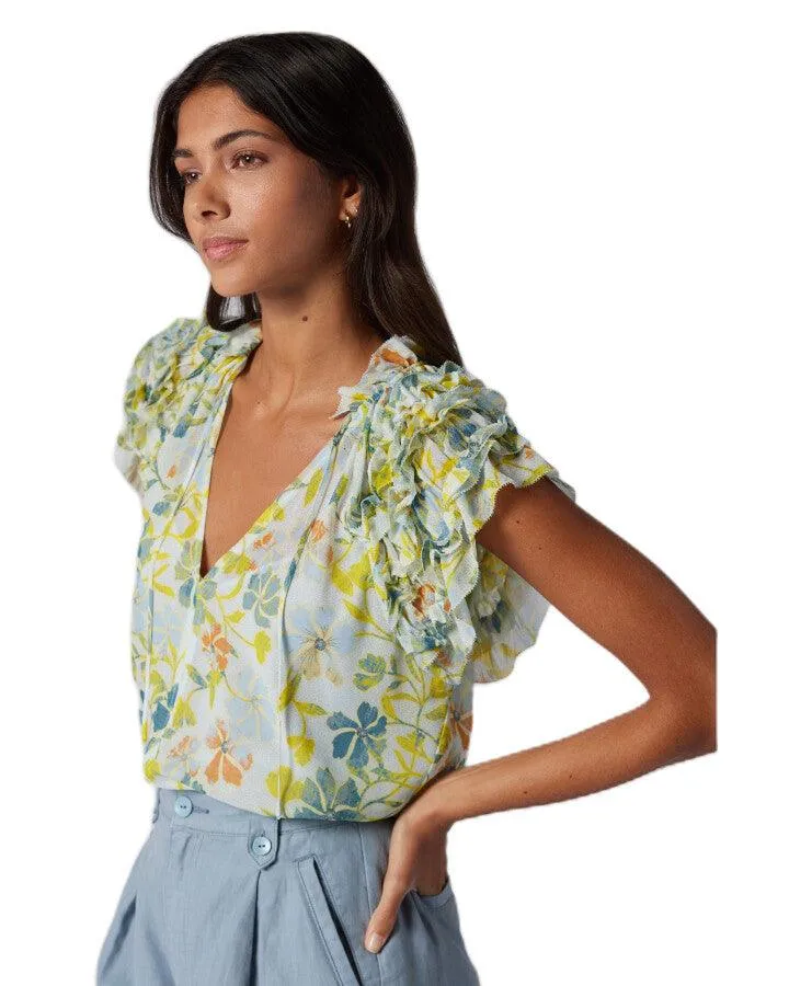 Tezza Floral Print Blouse