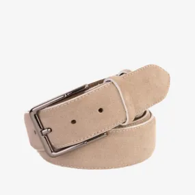 The Bari Beige Leather Belt