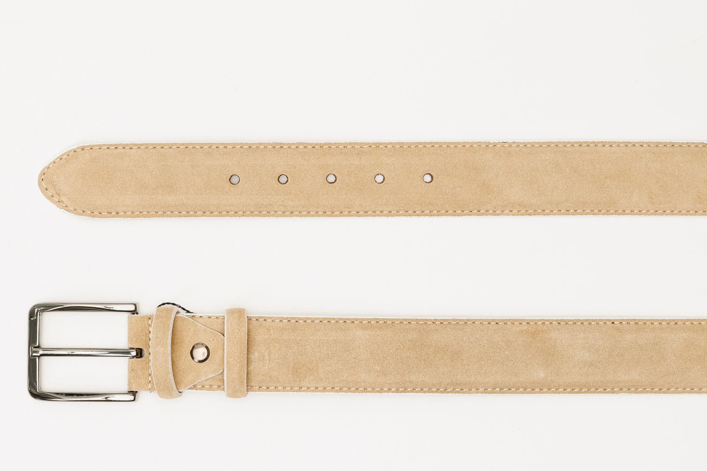 The Bari Beige Leather Belt