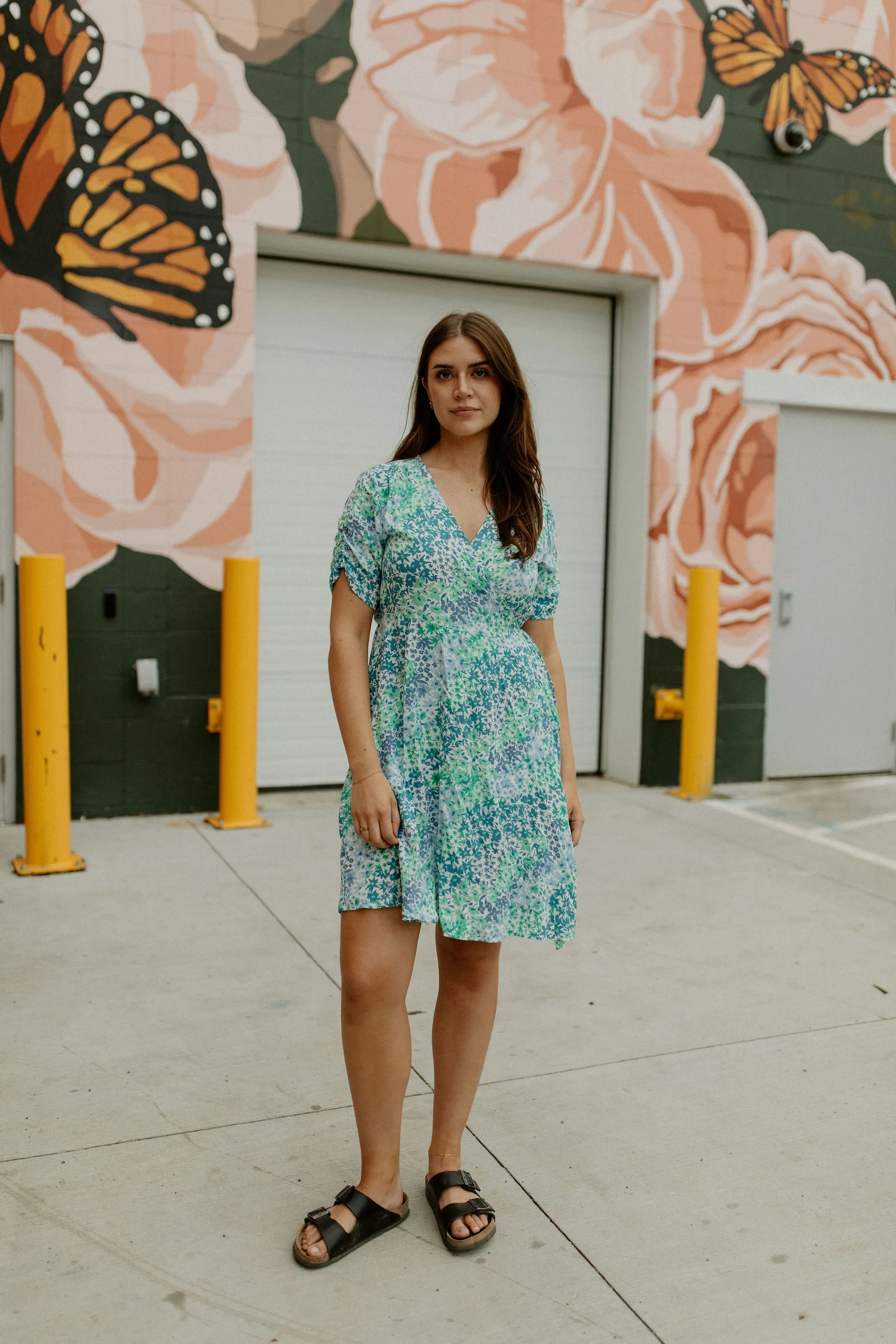 The Joe Wrap Dress - Blue Bell Mix