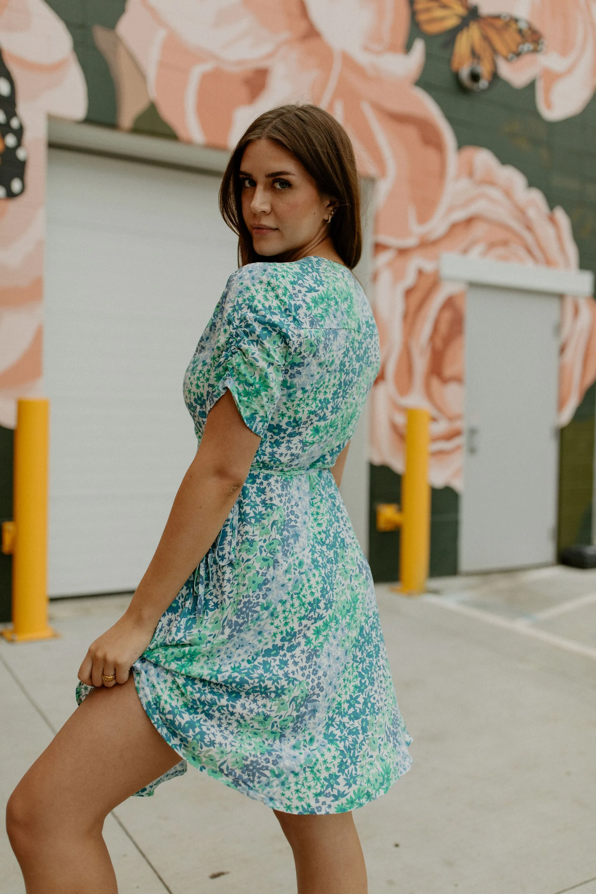 The Joe Wrap Dress - Blue Bell Mix