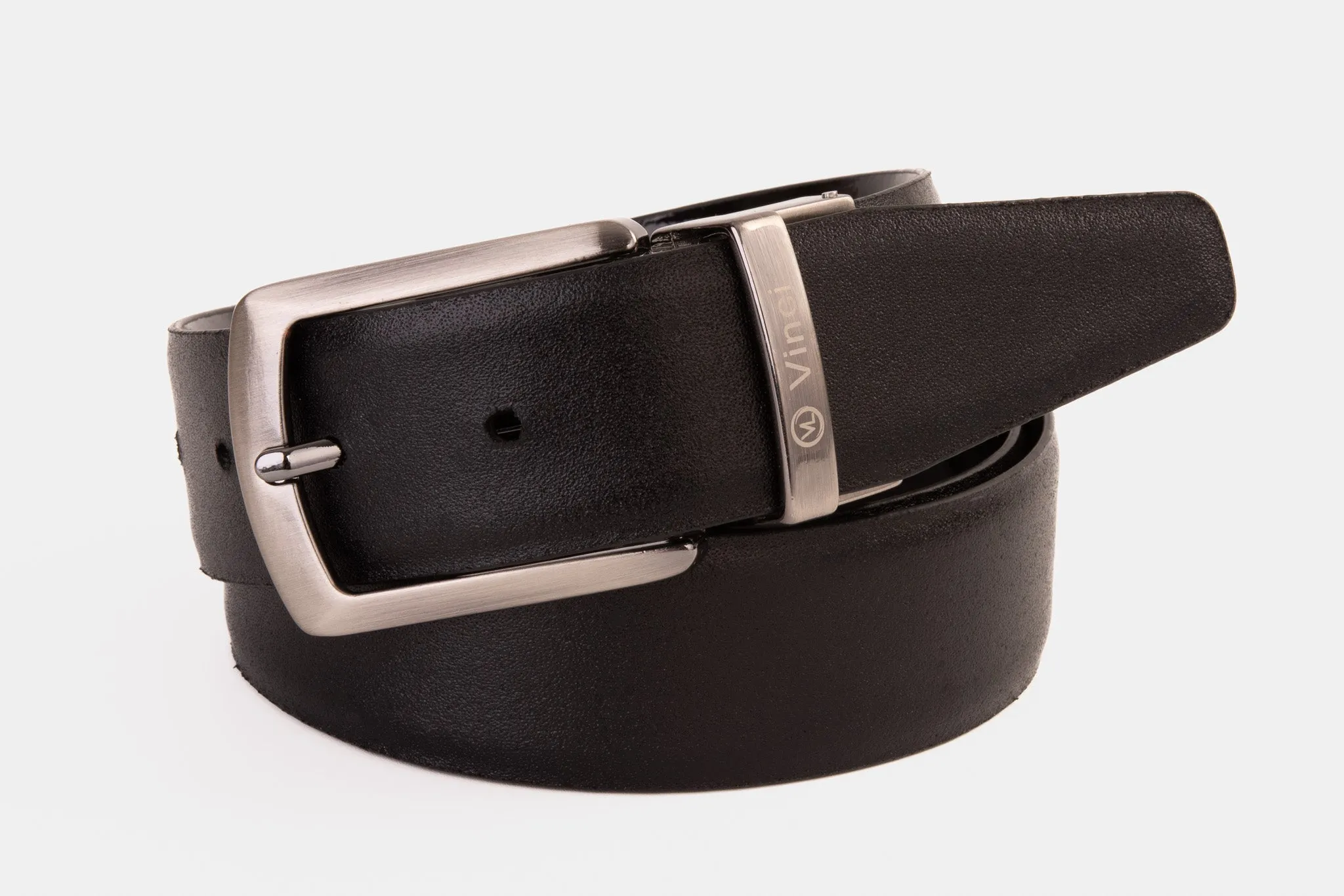 The Sun Reversible Black Patent Leather Belt