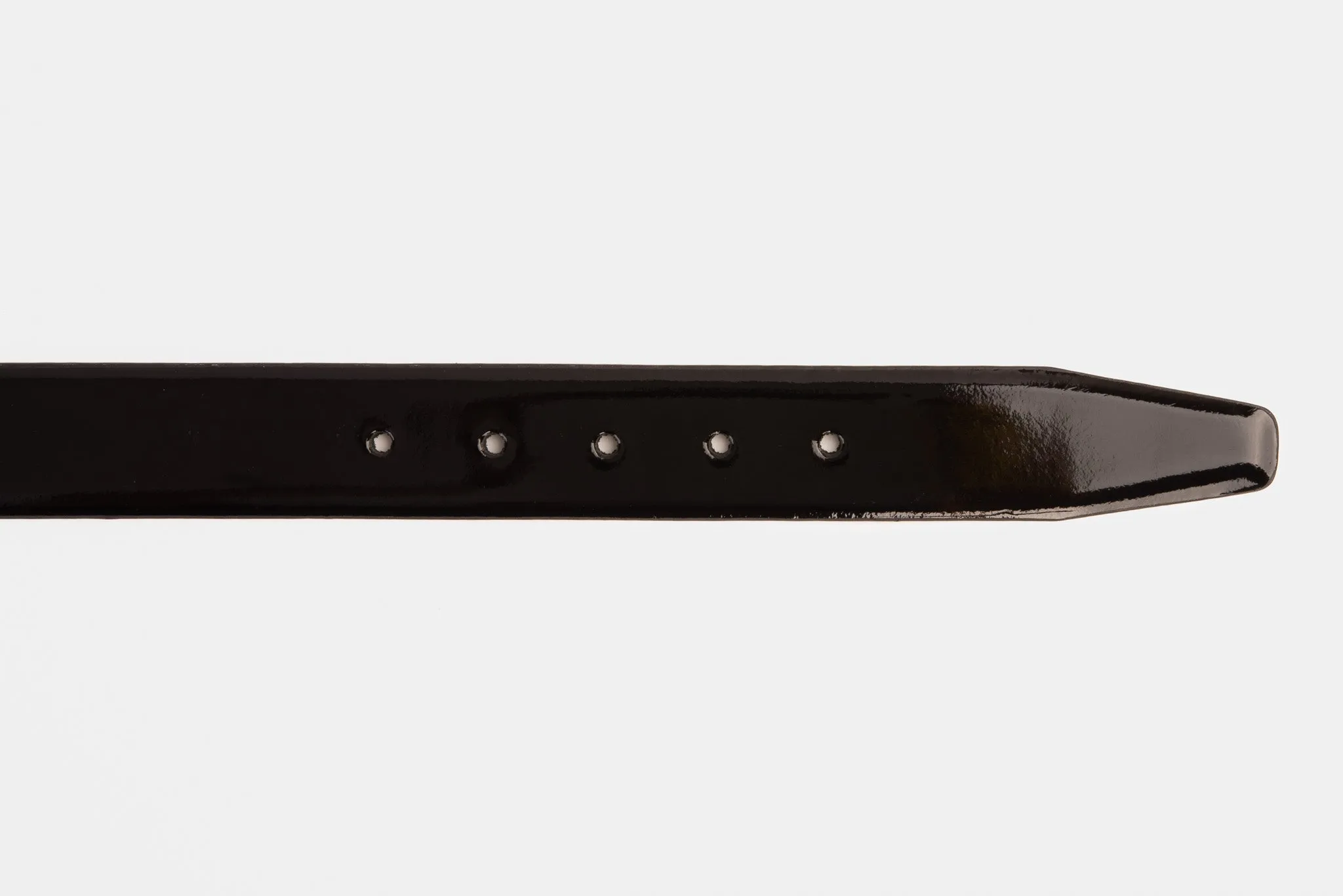 The Sun Reversible Black Patent Leather Belt