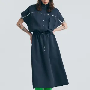 Track dress charcoal