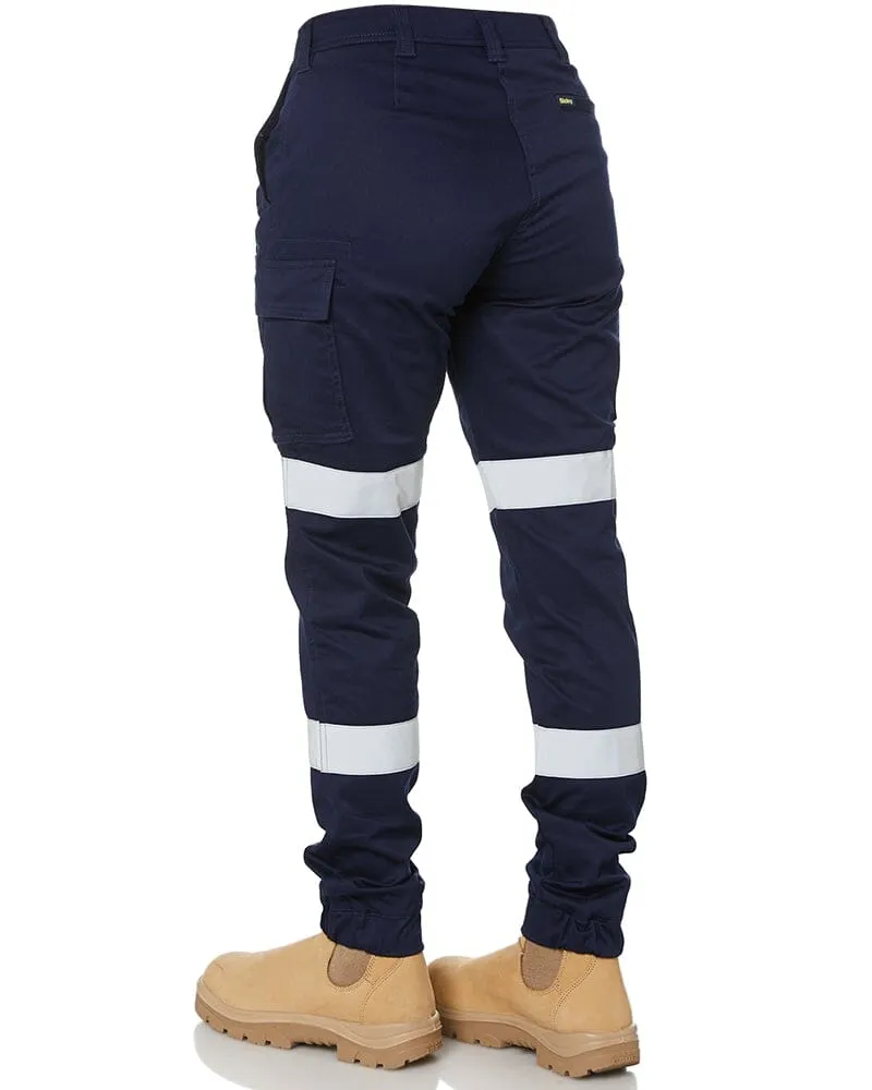 Tradies Womens Taped Cotton Cargo Cuffed Pants Value Pack - Navy