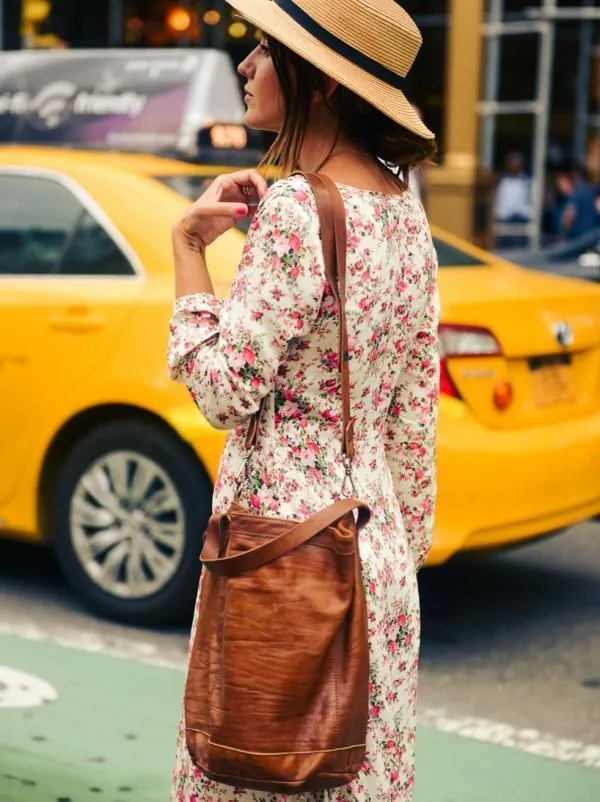 V-neck Floral-Print Bohemia Maxi Dress