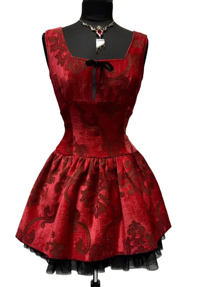 VELVET BALLET DRESS - RED